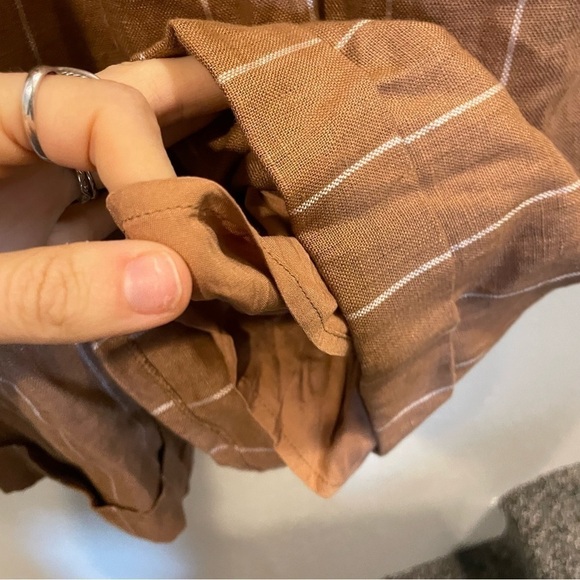 ROOLEE Linen Wylie Stripe Belted Romper - Picture 10 of 13